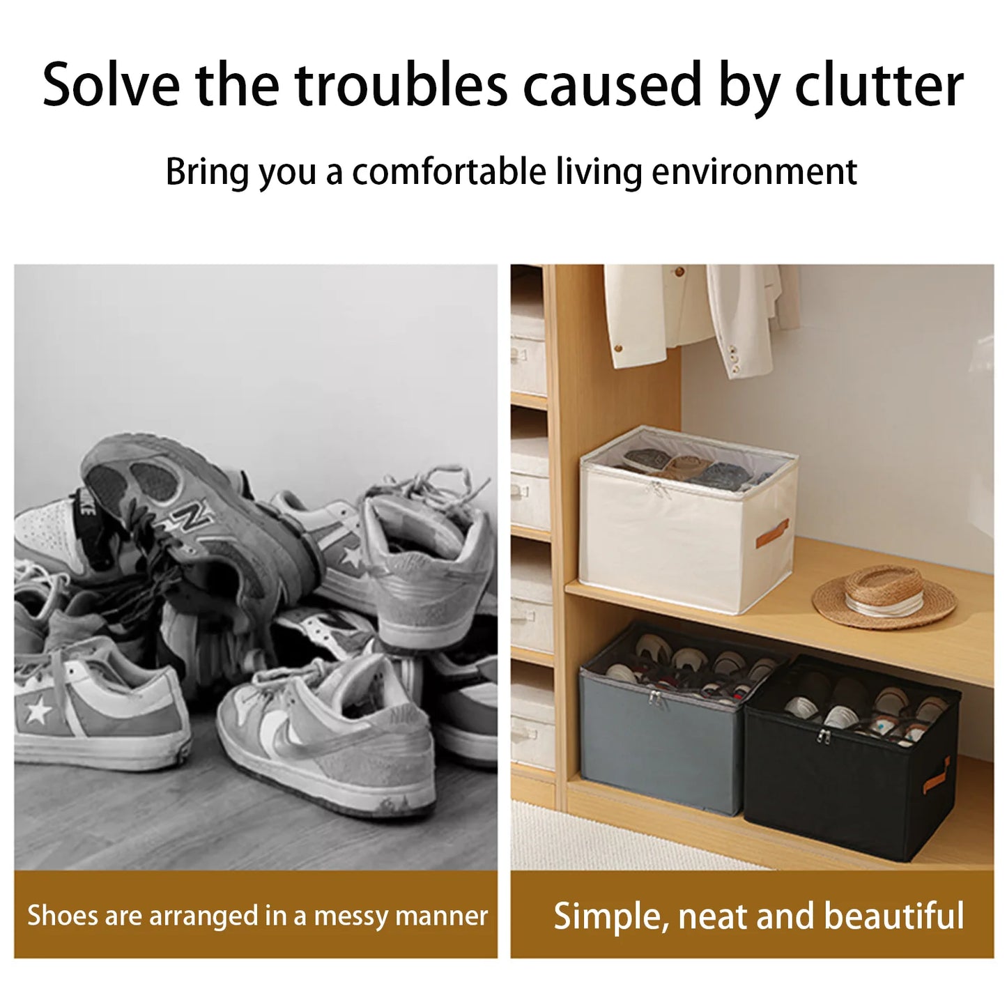 Foldable Shoe Storage Bag – Shoes Clean & Organized Anywhere