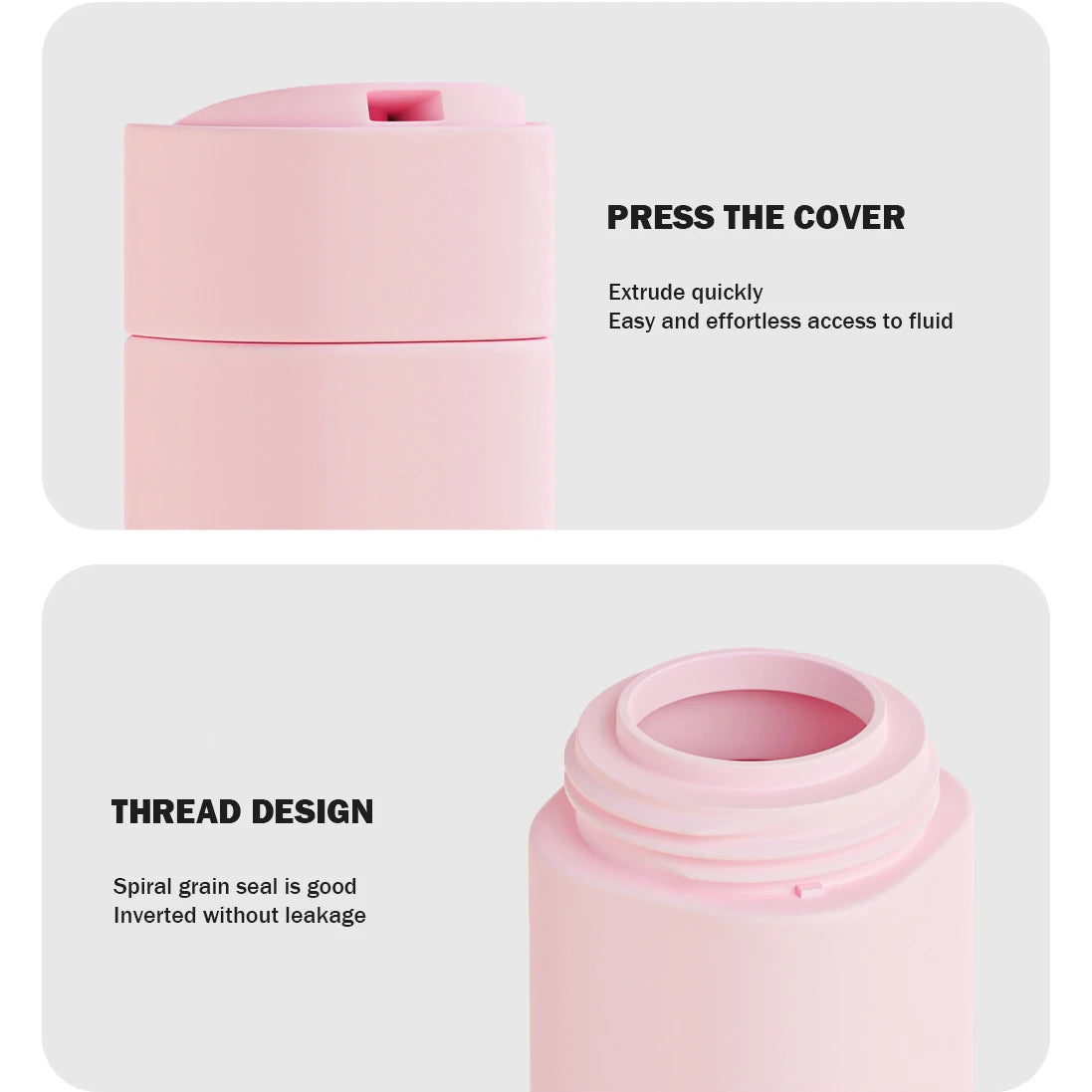 4-in-1 Leak-Proof Travel Bottles for Shampoo, Lotion & More-No More Leaks or Mess