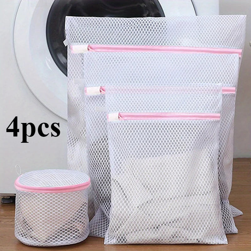 4PCS Laundry Protection Bags for Safe, keep clothes safe with with Tangle-Free Cleaning